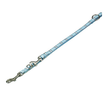 Nobby Tartan 3 in 1 Leash Нейлоновый поводок-перестежка для щенков и маленьких собак (LBlue)