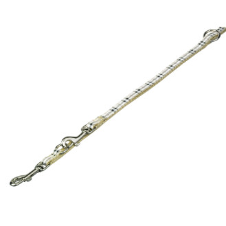 Nobby Tartan 3 in 1 Leash Нейлоновый поводок-перестежка для щенков и маленьких собак (Beige)