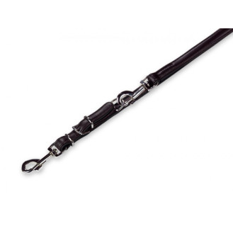 Nobby Sara 3 in 1 Leash Кожаный усиленный поводок-перестёжка для собак (Black L-XL)