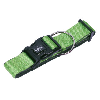 Nobby Classic Preno Extra Collar Нейлоновый широкий ошейник для больших собак с фастексом и мехозащитной подкладкой (Green L-XL)