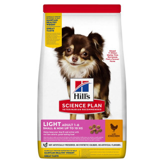 Hill's Science Plan Light Adult 1-6 Small & Mini up to 10 kg Сухий корм з куркою для собак маленьких порід із зайвою вагою