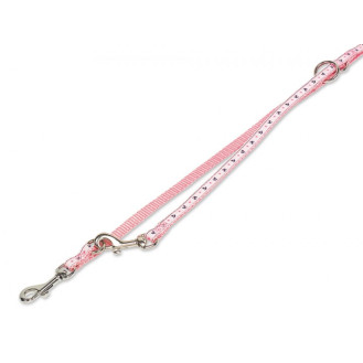 Nobby Anker 3 in 1 Leash Нейлоновый поводок-перестежка для щенков и маленьких собак  (LPink)