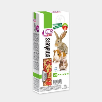 LoLo Pets Smakers Rodents & Rabbit Strawberry Ласощі для гризунів та кроликів з полуницею