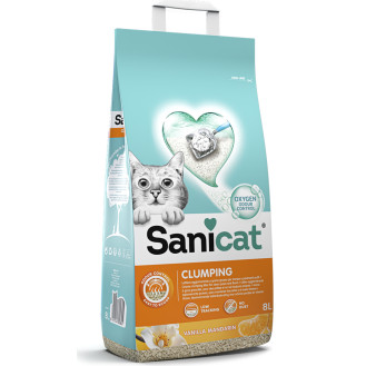 Sanicat Clumping Vainille & Mandarine Комкуючий бентонітовий наповнювач для котів з ароматом мандарину та ванілі