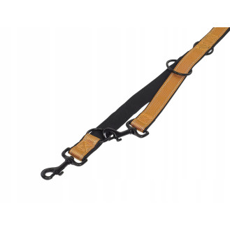 Nobby Classic Reflect Soft 3 in 1 Leash Светоотражающий поводок-перестежка с мягкой подкладкой для собак (Gold M-L)