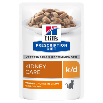 Hill's Prescription Diet k/d Kidney Care Chicken Вологий лікувальний корм з куркою для котів із захворюваннями нирок