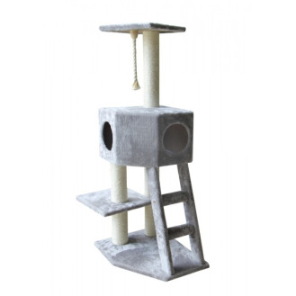 Nobby Fano Угловая когтеточка-игровой комплекс с домиком и лестницей для кошек (Grey)