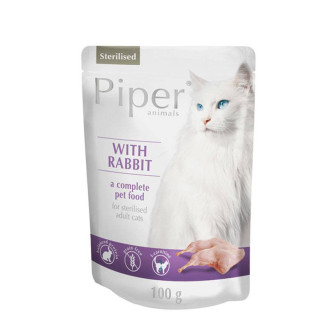 Dolina Noteci Piper Animals Cat Sterilised Rabbit Беззерновой влажный корм для стерилизованных кошек с Кроликом