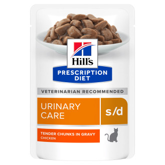 Hill's Prescription Diet s/d Urinary Care Chicken Влажный лечебный корм с курицей для растворения струвитных камней у котов