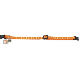 Nobby Cat Collar Points Нейлоновый ошейник для котов с колокольчиком Точки (Orange)
