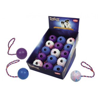 Nobby Training Игрушка для собак ToyBox Мяч шипованный на верёвке (М Ø 7 см)
