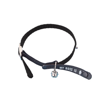 Nobby Cat Collar & Address My Boss Нашийник для котів із дзвіночком та кнопкою-адресником Мій Бос