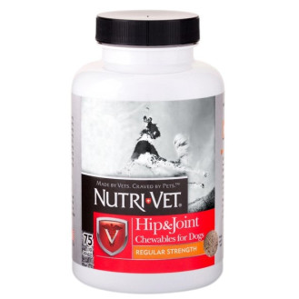 Nutri-Vet Hip & Joint Regular Strenght Dog Комплексна добавка з глюкозаміном та МСМ для здоров'я суглобів та зв'язок собак