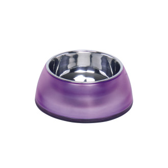 Nobby Diva Clear Антискользящая миска из нержавеющей стали для собак Градиент (Violet 800 мл)