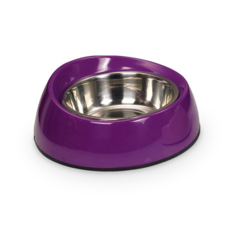 Nobby Slope Сверхустойчивая антискользящая эргономичная меламиновая миска для собак (Violet 160 мл)