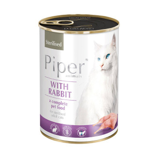 Dolina Noteci Piper Animals Cat Sterilised Rabbit Беззерновая консерва для стерилизованных кошек с Кроликом