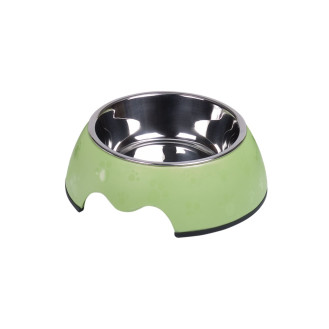 Nobby Paw Антискользящая меламиновая миска для собак Лапки (Lime 350 мл)