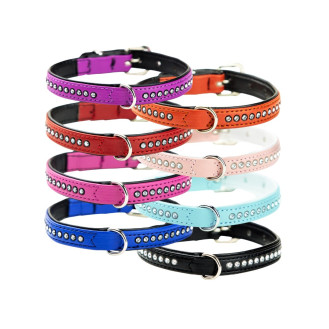 Nobby Swarovski Crystal Miniature Collar Шкіряний нашийник зі стразами для мініатюрних собак