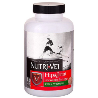 Nutri-Vet Hip & Joint Extra Strenght Dog Хондропротектор с глюкозамином для восстановления суставов собак после травм