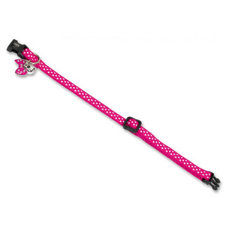 Nobby Cat Collar Points Нейлоновый ошейник для котов с колокольчиком Точки (Pink)