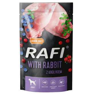 Dolina Noteci Rafi Grain Free Adult Rabbit Беззерновой влажный корм для собак с Кроликом, Голубикой и Клюквой