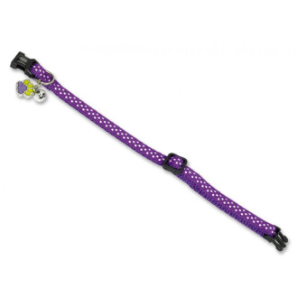 Nobby Cat Collar Points Нейлоновый ошейник для котов с колокольчиком Точки (Violet)