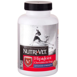 Nutri-Vet Hip & Joint Advanced Strenght Dog Комплексная добавка с глюкозамином и МСМ для здоровья суставов и связок пожилых собак