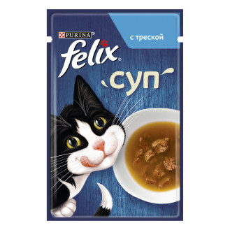 Felix Soup Cod Влажный корм для взрослых котов Суп с треской