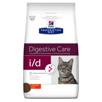 Hill's Prescription Diet i/d Digestive Care Сухой лечебный корм с курицей для котов при расстройствах пищеварения (400 г)