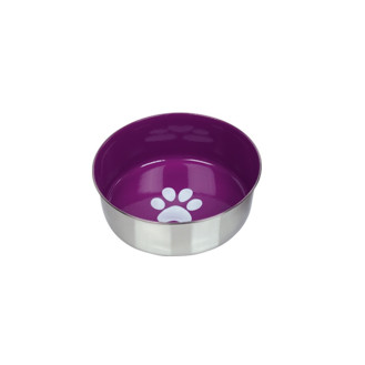 Nobby Heavy Paw Антискользящая миска из нержавеющей стали для собак Лапка (Violet 950 мл)