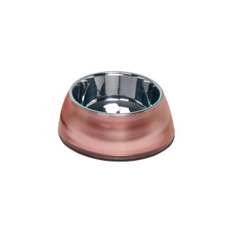 Nobby Diva Clear Антискользящая миска из нержавеющей стали для собак Градиент (Red 500 мл)