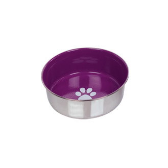 Nobby Heavy Paw Антискользящая миска из нержавеющей стали для собак Лапка (Violet 1,9 л)