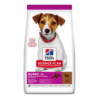 Hill's Science Plan Puppy Small & Mini up to 10 kg Lamb & Rice Сухой корм с ягненком и рисом для щенков маленьких пород