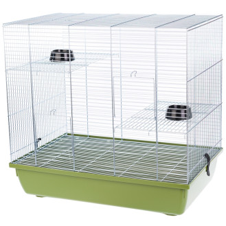 Inter-Zoo Degu 60 Zinc G096 Двоповерхова клітина для гризуна з мисочками для їжі