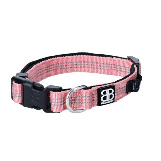 BullyBillows Active Casual Collar Светоотражающий мягкий ошейник для собак с усиленным фастексом (Pink L)