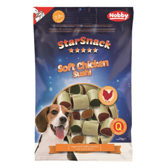 Nobby StarSnack Soft Chicken Sushi Натуральные лакомства для собак Мягкие Куриные Суши