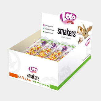 LoLo Pets Smakers Rodents & Rabbit Fruit Box Лакомства для мелких грызунов и кроликов с фруктами