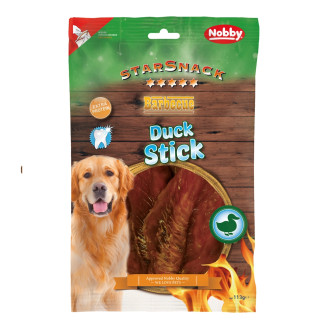 Nobby StarSnack Extra Protein Dental BBQ Duck Stick Протеїнові ласощі для чистки зубів собак В'ялена Качка