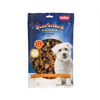 Nobby StarSnack Duo Heart Mix Натуральные лакомства без сахара для собак Сердечки из мясного ассорти