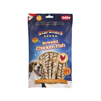 Nobby StarSnack Screwed Chicken Fish Лакомства без сахара для собак Палочки с Курицей и Треской