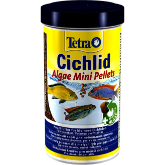 Tetra Cichlid Algae Mini Pellets Повноцінний корм у вигляді кульок з формулою BioActive для невеликих цихлід