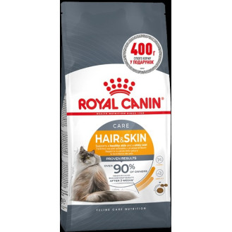 Royal Canin Hair & Skin Care Сухой корм для поддержания здоровья кожи и блестящей шерсти кошек (1,6 кг + 400 г)