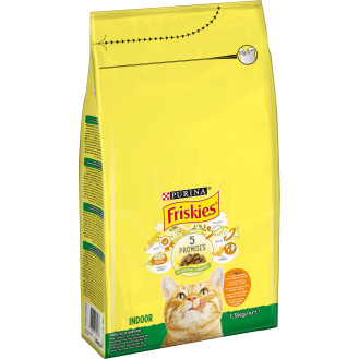 Friskies Indoor Cat Chicken & Vegetables Сухий корм для дорослих домашніх котів з куркою та овочами