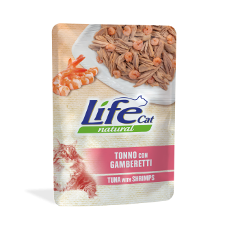 Life Cat Natural Tuna & Shrimps Влажный корм для кошек Тунец с Креветками