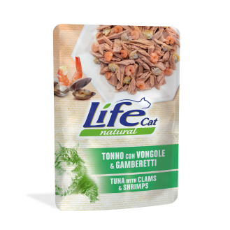 Life Cat Natural Tuna, Clams & Shrimps Вологий корм для кішок Тунець з Мідіями та Креветками