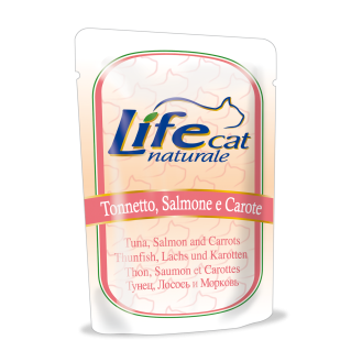 Life Cat Natural Tuna, Salmon & Carrots Вологий корм для кішок Тунець з Лососем та Морквою