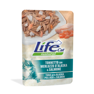 Life Cat Natural Tuna, Alaska Pollock & Salmon Влажный корм для кошек Тунец с Треской и Лососем