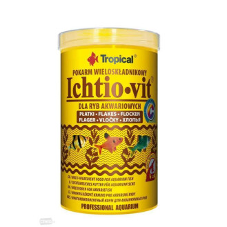 Tropical Ichtio-vit Flakes Повноцінний корм у вигляді пластівців для усіх видів акваріумних риб