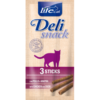 Life Cat Delisnack Sticks Chicken and Duck Лакомства для кошек Палочки с Курицей и Уткой