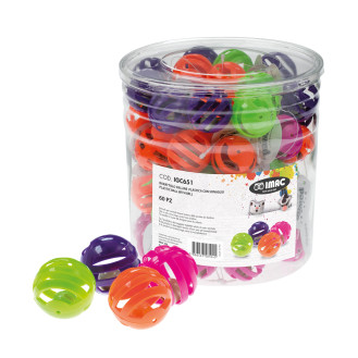 Imac ToyBox Plastic Ball & Bell Игрушка для котов Цветные Шарики с колокольчиком
